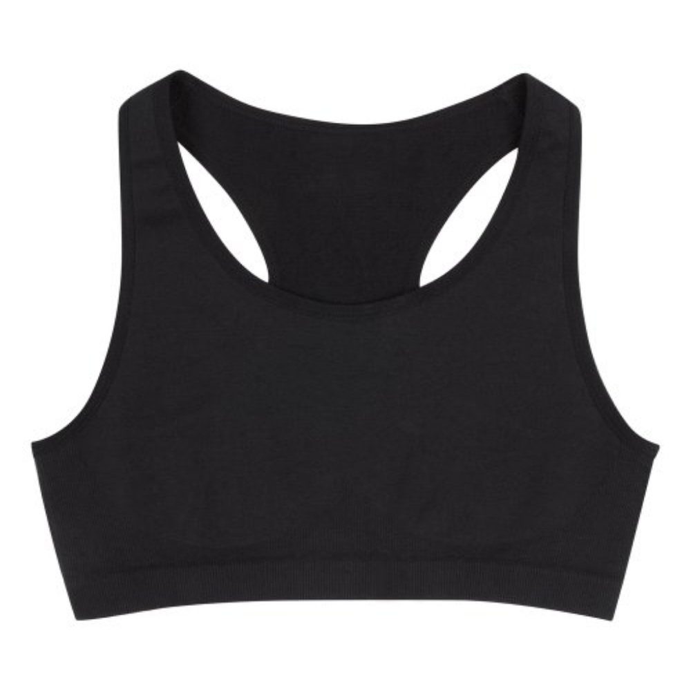 New Balance Black Seamless Racer Back Girls Sports Bra